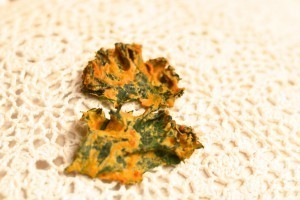 Crunchy cheesy kale
