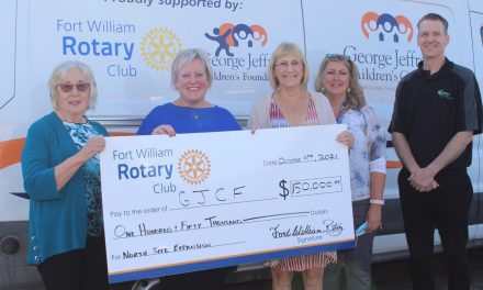 Fort William Rotary Club Donates $150,000 to George Jeffrey Children’s Foundation
